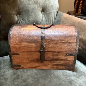 Wooden Decorative Treasure Chest Box - Brown